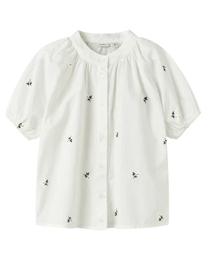 Name It - NKFFrette Bluse - Cloud Dancer